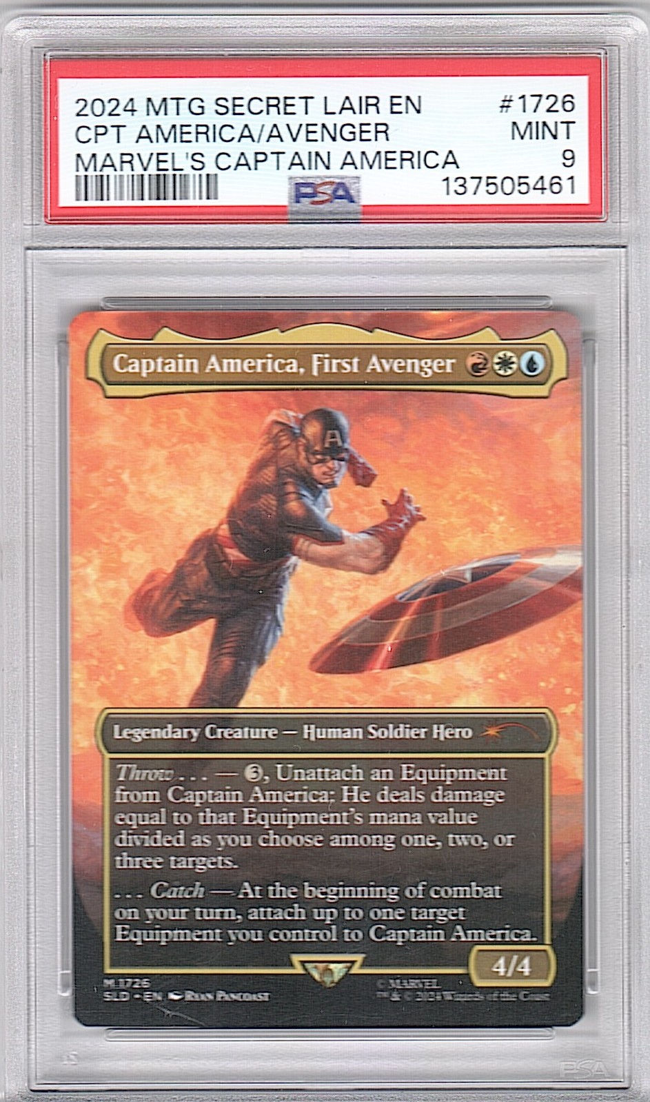 Captain America, First Avenger (Rainbow Foil) [PSA 9] thumbnail 1