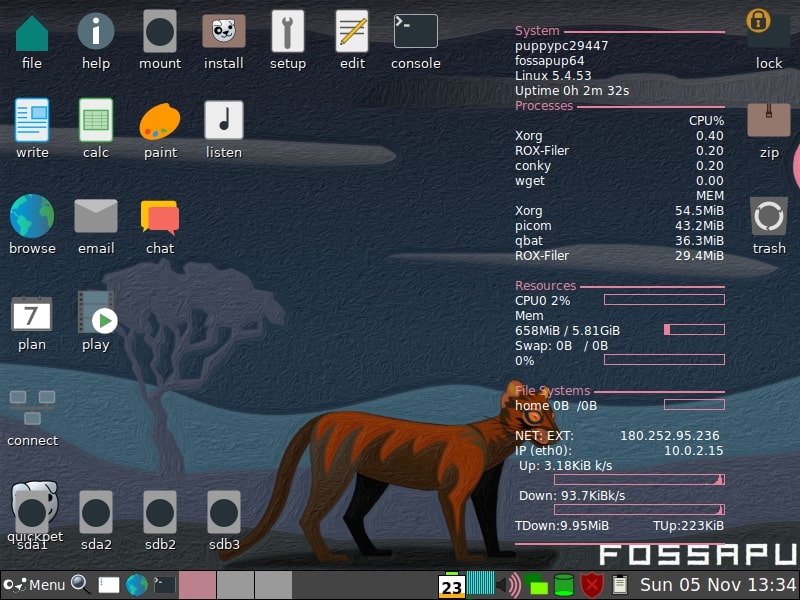 Puppy Linux Focal Fossa Live Session