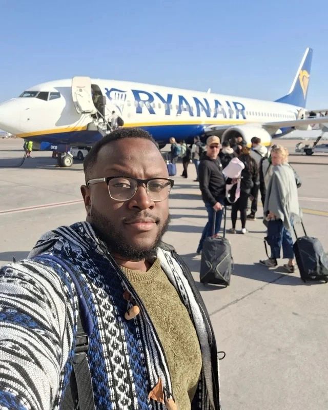 Me boarding plane