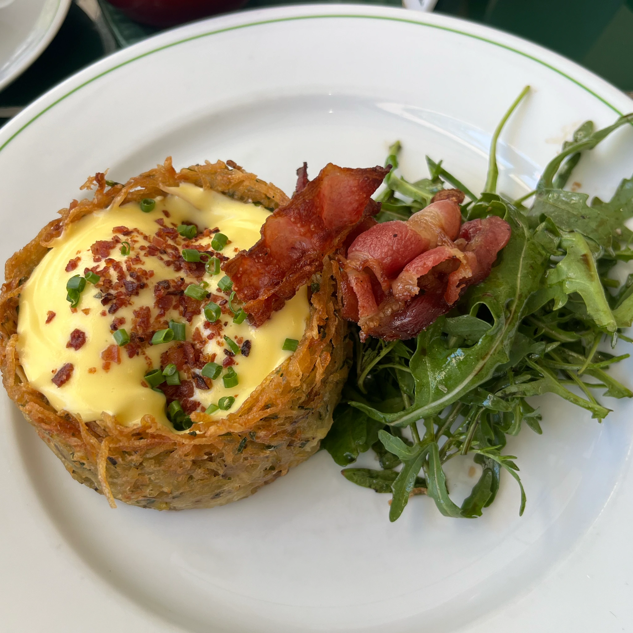 Potato eggs Benedict at Fold Ubud — shared on Makan