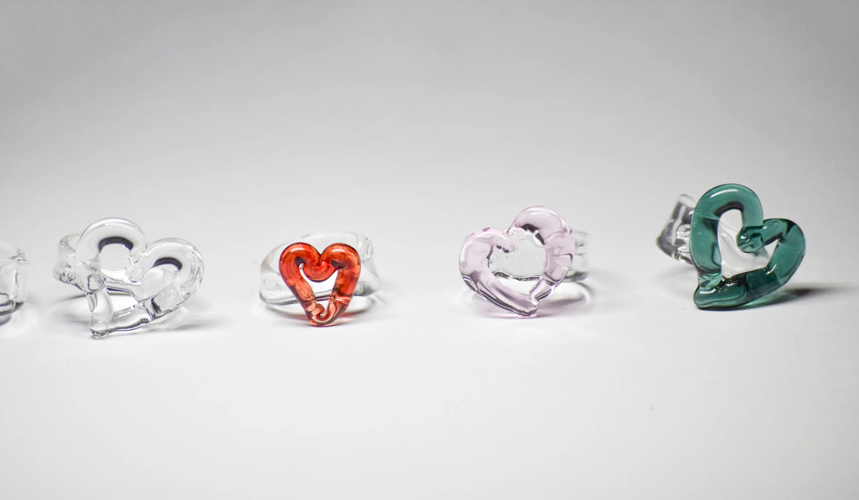 Anillo corazón - Rojo Cereza