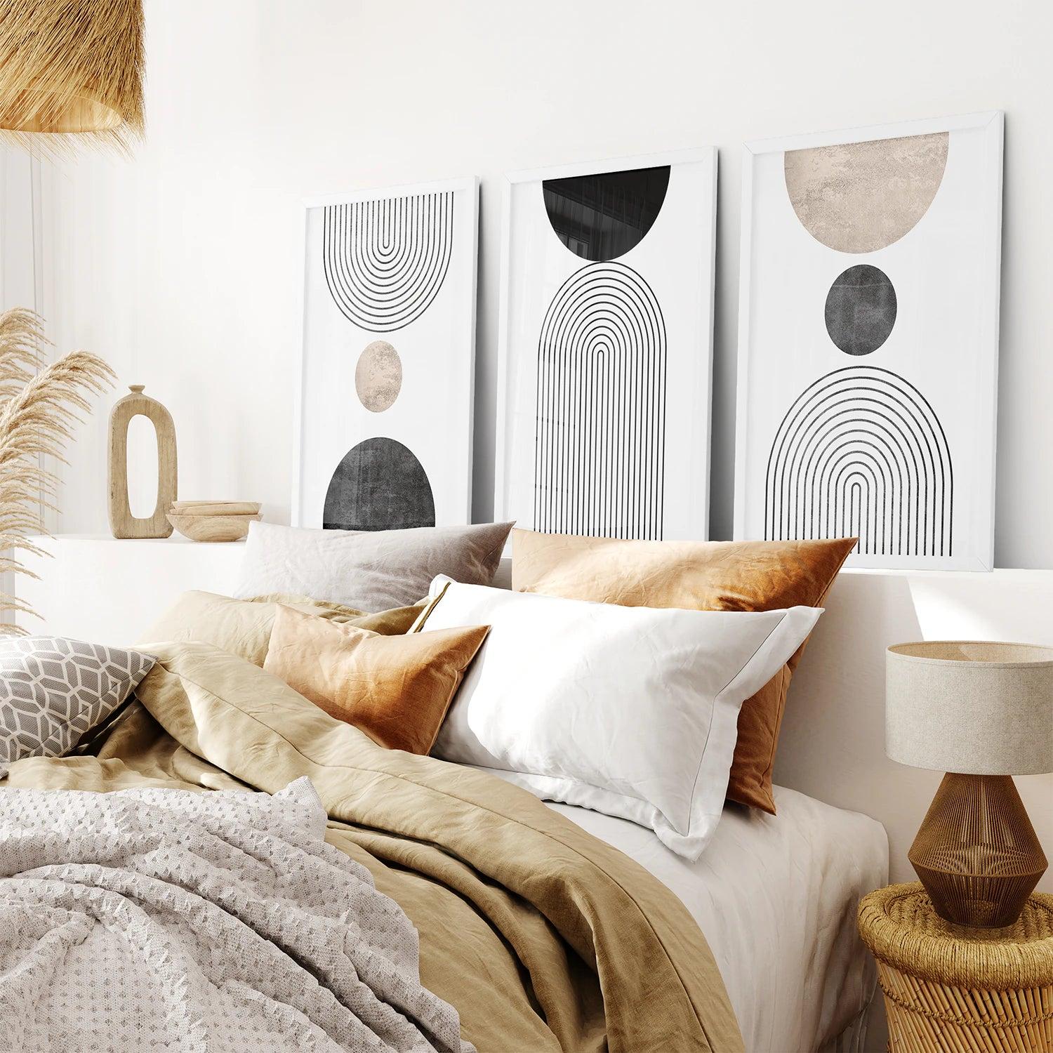 A bed with pillows and a lamp

AI-generated content may be incorrect.