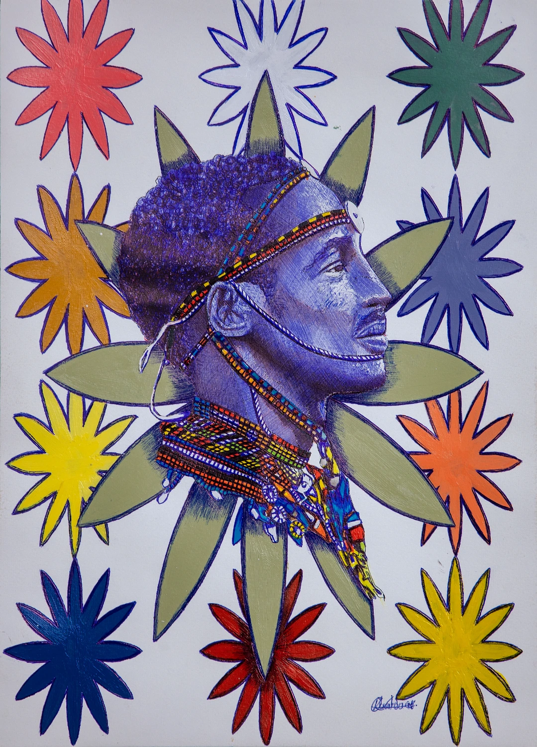 Starred Maasai Warrior