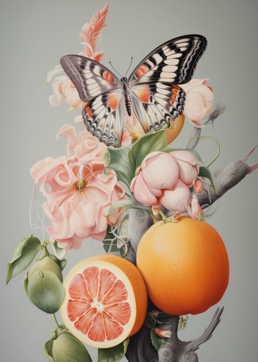 Oranges And Butterfly