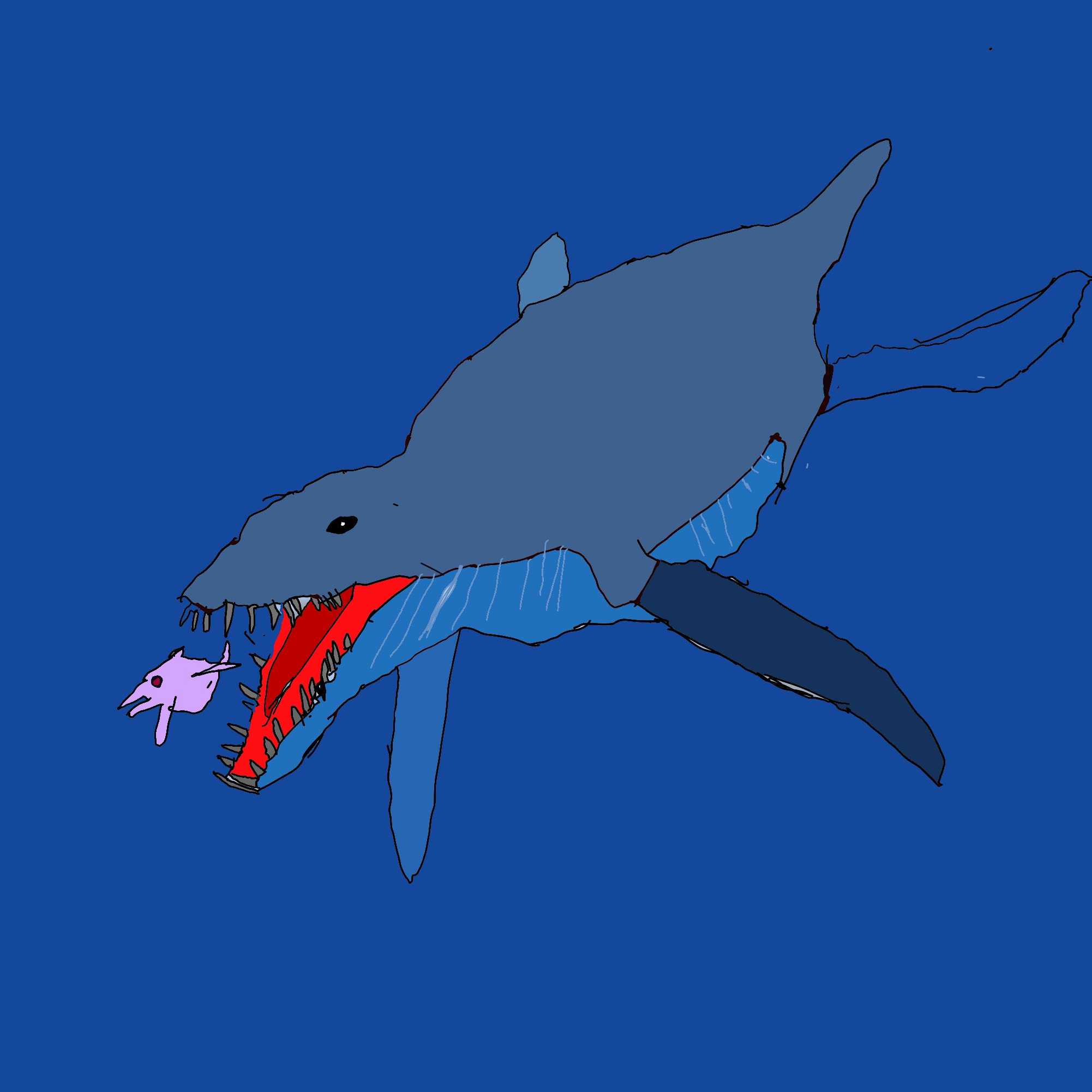Hungry Swimming Monster