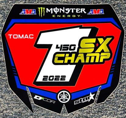 Eli Tomac 2022 SX Champ Front Number Plate Decal