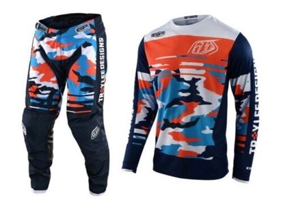 Troy Lee Designs GP Jersey/Pants - Navy/Orange / 34 / Medium