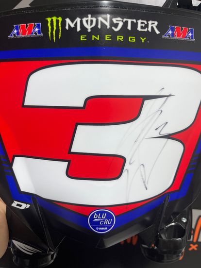 Signed Eli Tomac 2022 Front Red Plate!