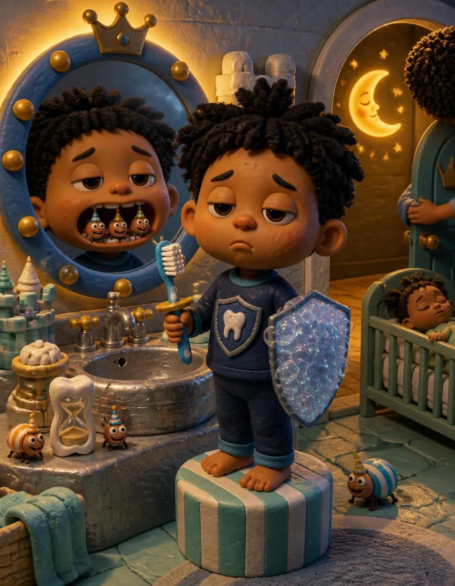 Page 1 of "Ravi and the Toothbrush Knights"