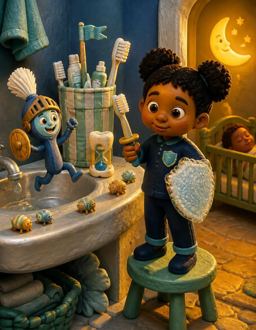 Page 2 of "Ravi and the Toothbrush Knights"