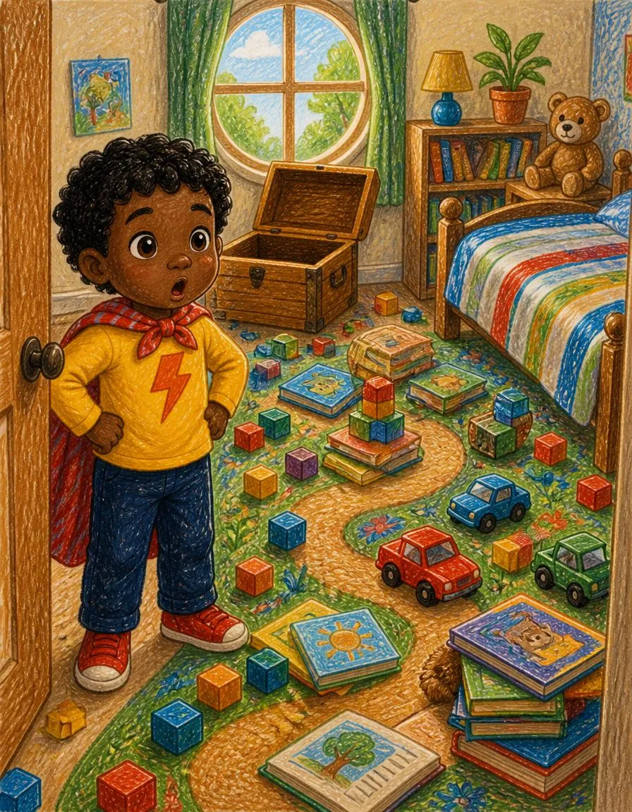 Page 1 of "Milo's Tidy-Up Tornado"