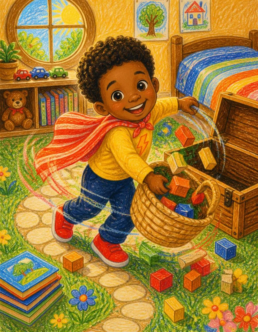 Page 3 of "Milo's Tidy-Up Tornado"