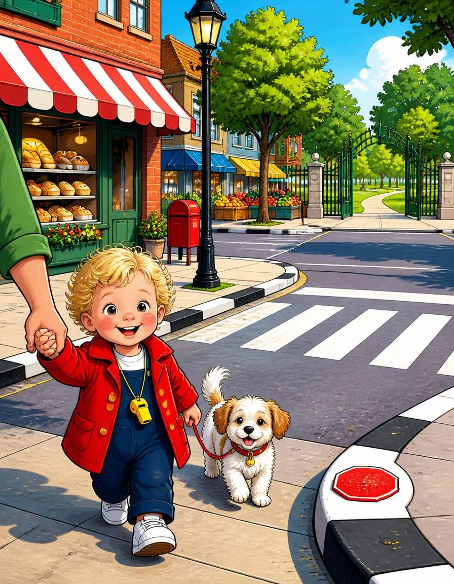Page 1 of "Kai and the Stop, Look, Listen Walk"