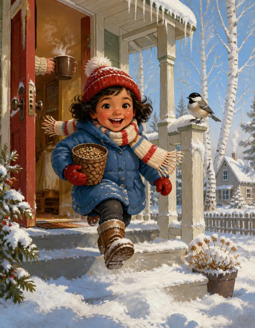Página 2 de "Paula y su familia de nieve"