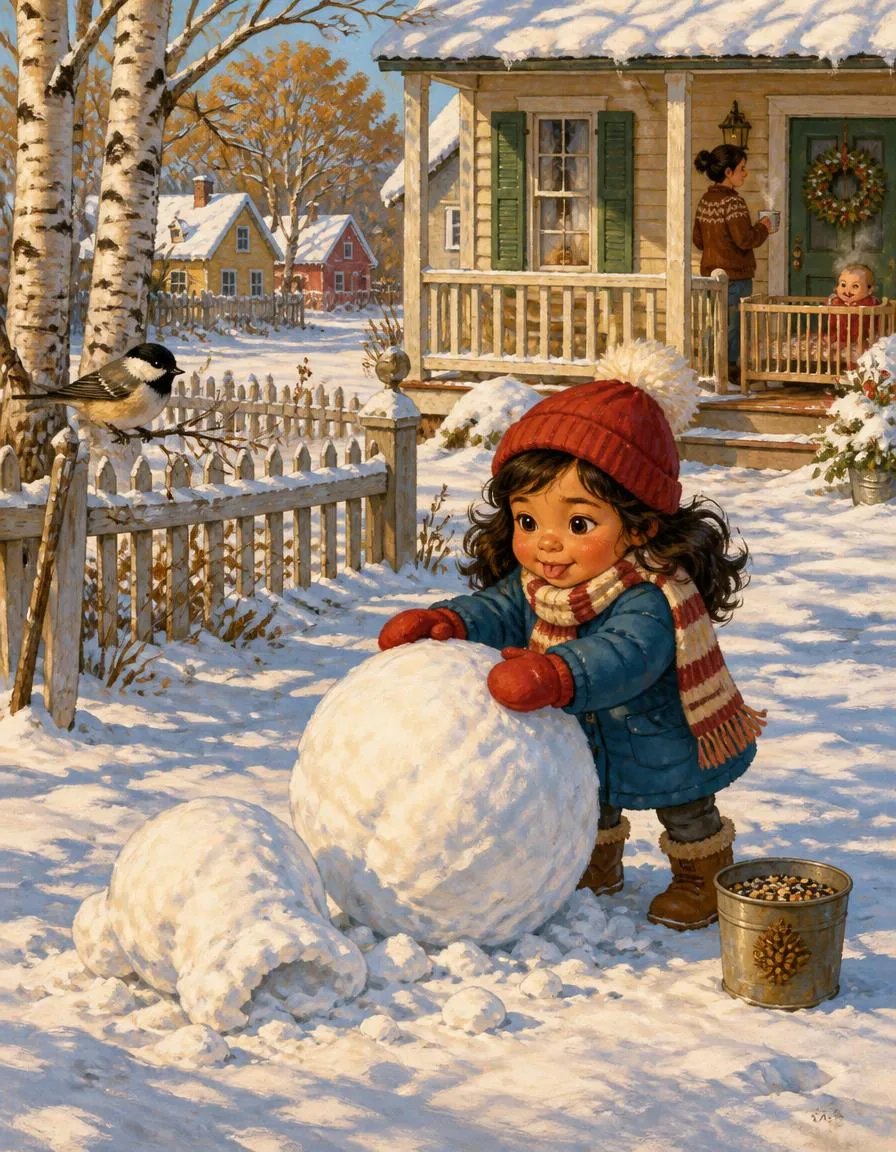 Página 3 de "Paula y su familia de nieve"