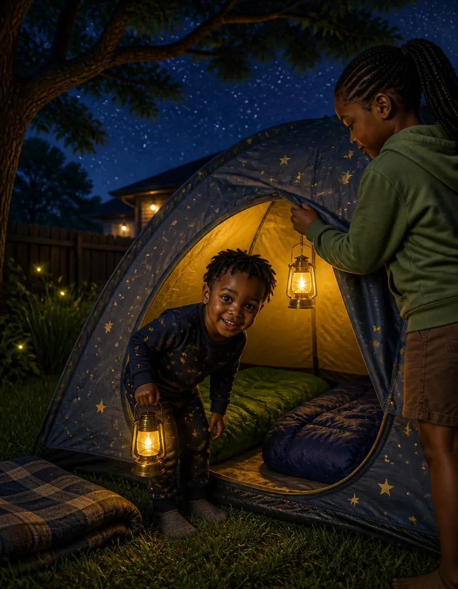 Page 2 of "Kofi's Backyard Campout Night"