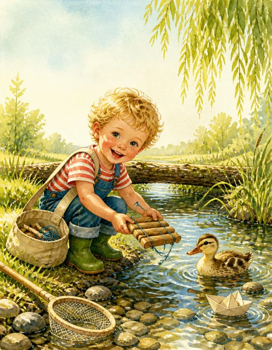 La copertina di «Tommaso e la zattera sul ruscello»