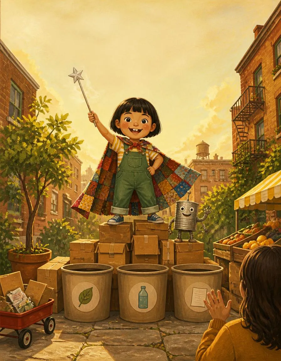 The cover of "Hiro's Recycled City"