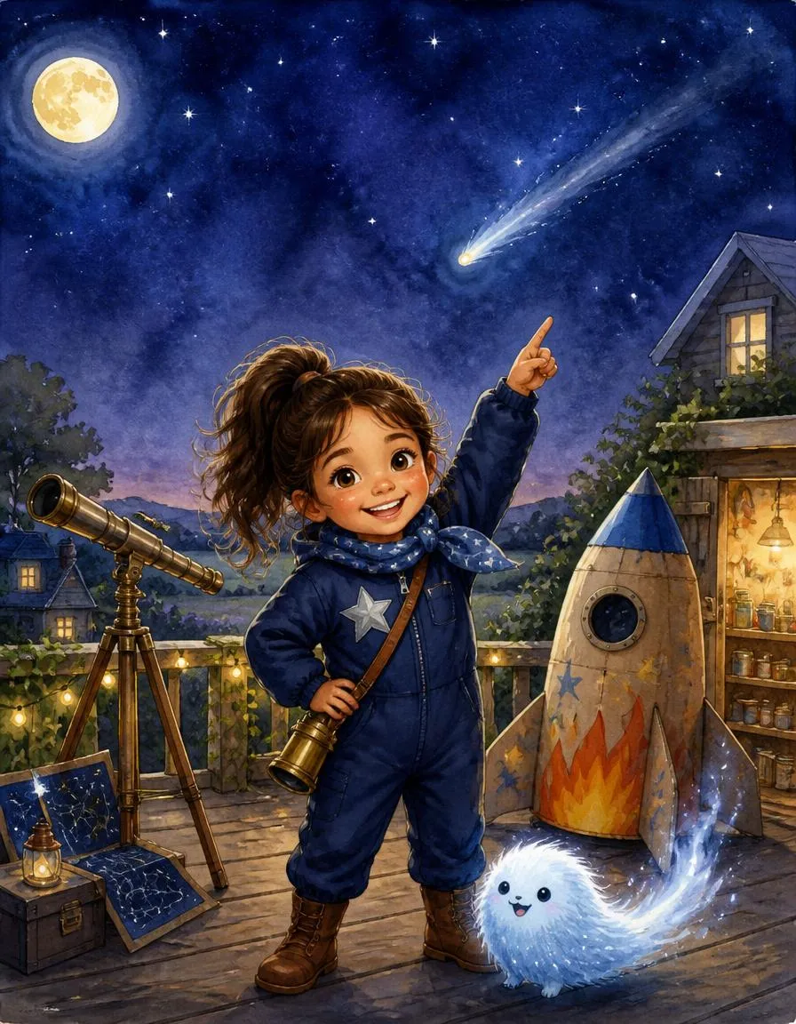 The cover of "Maya and the Little Comet's Lullaby"