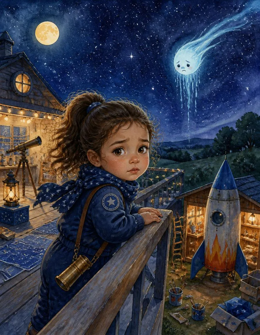 Page 2 of "Maya and the Little Comet's Lullaby"