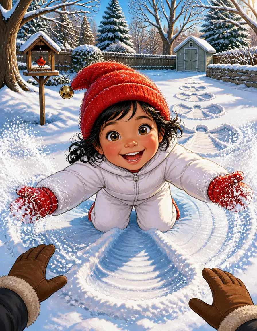 Page 3 of "Yuki's Snow Day Village of Kindness"