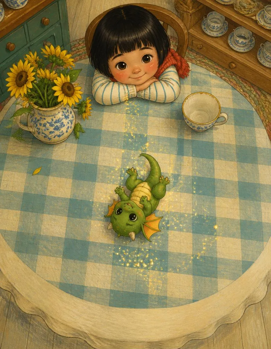Page 3 of "Leo and the Sneezy Little Dragon"