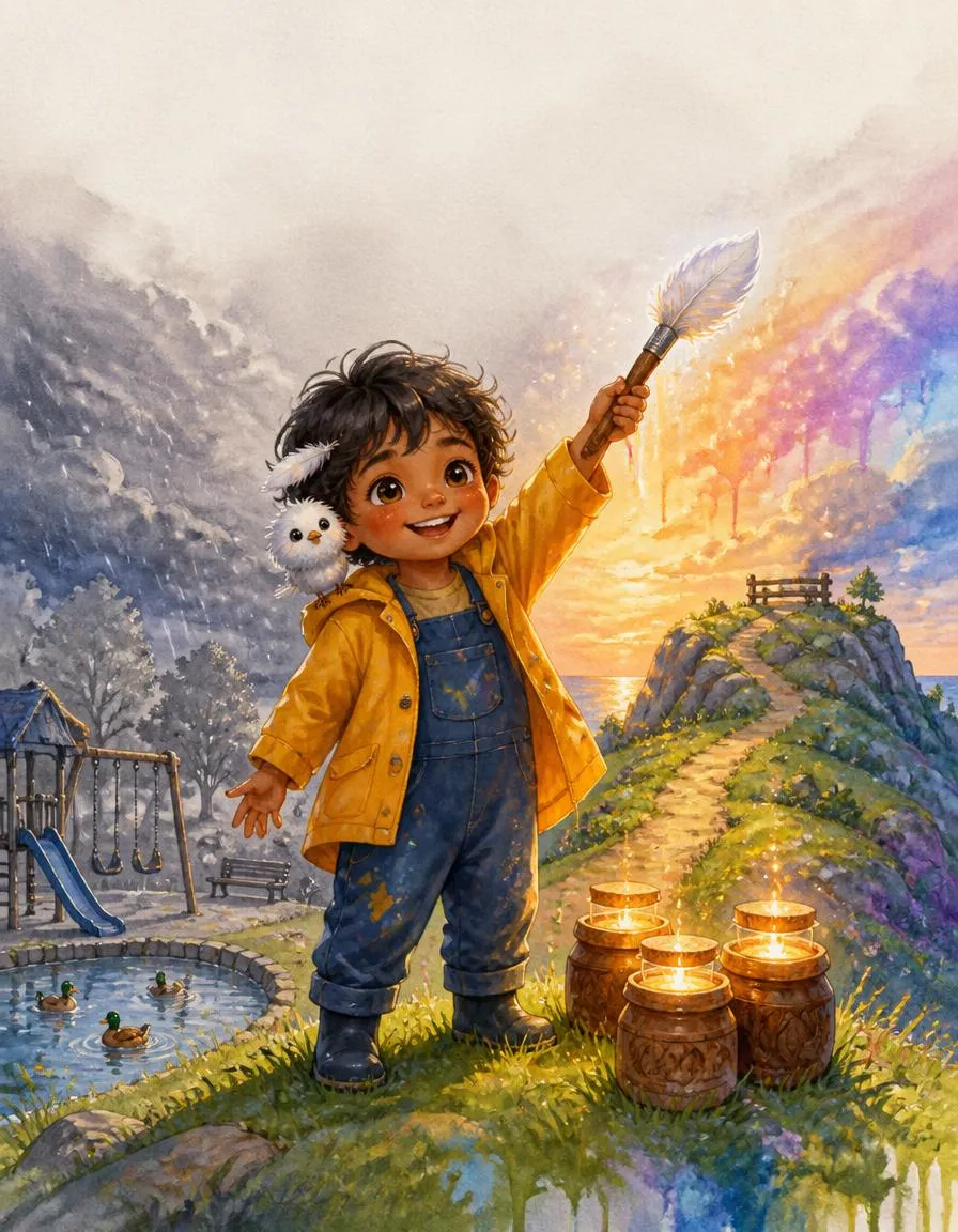The cover of "Malik and the Rainbow Jars"
