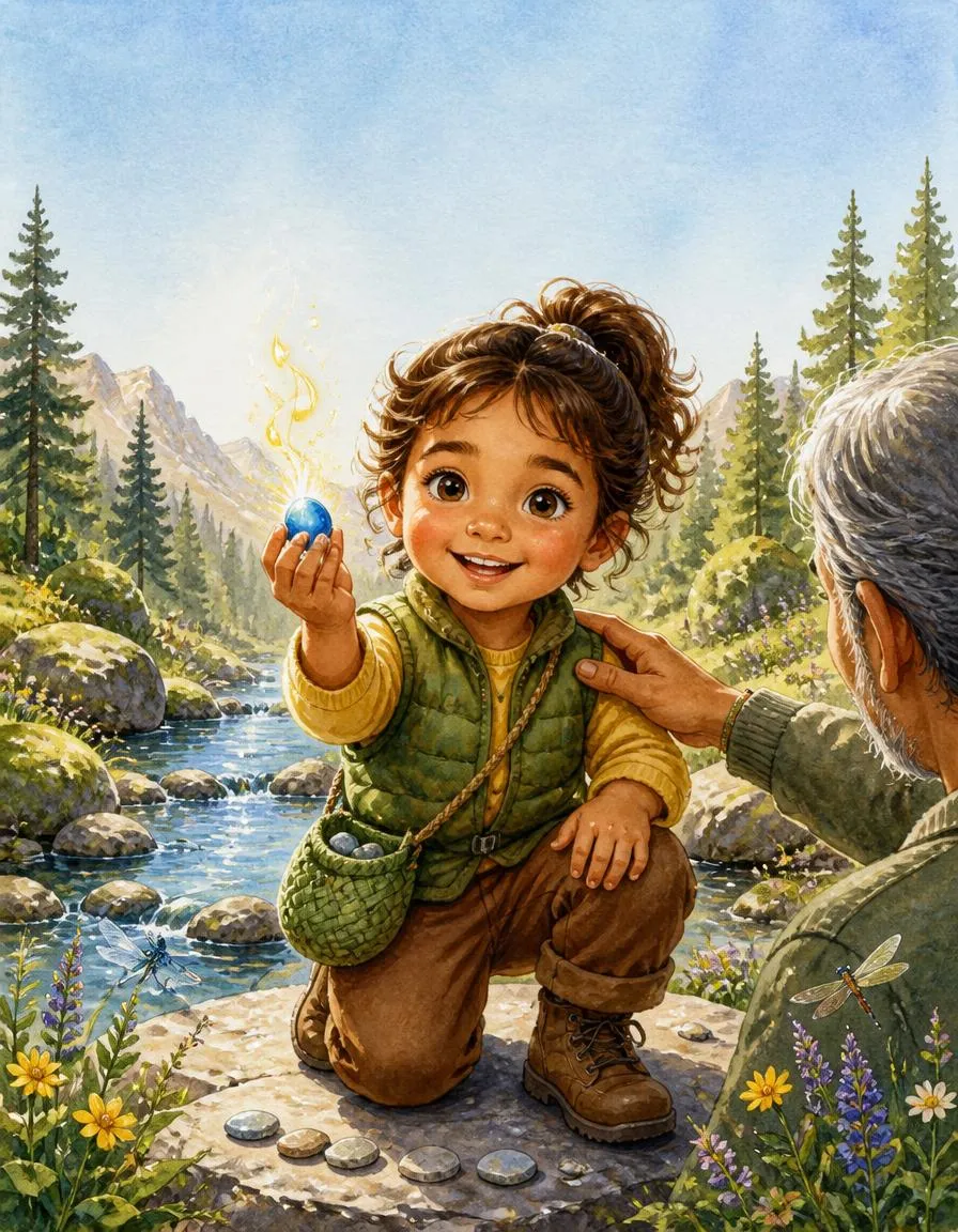 Das Cover von „Leon und der singende Kiesel“