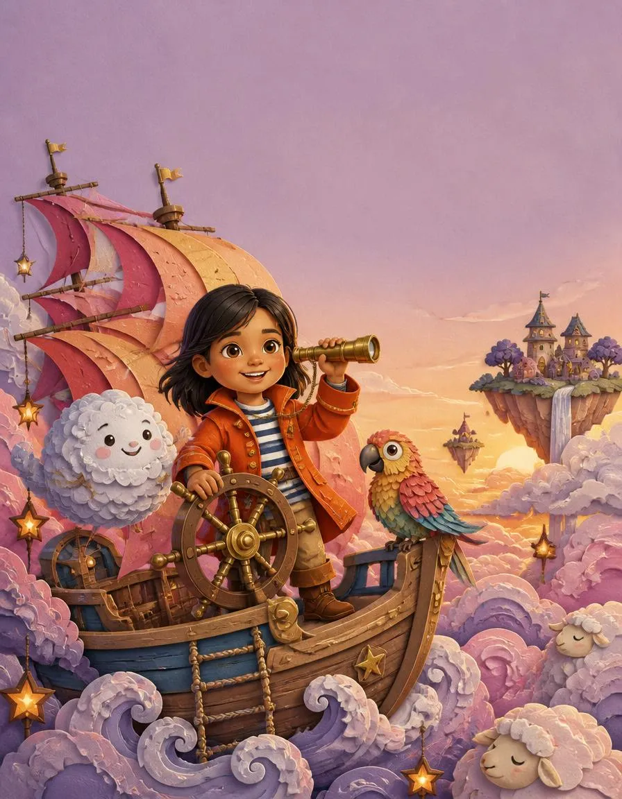 La copertina di «Il Viaggio di Edoardo sul Galeone delle Nuvole»