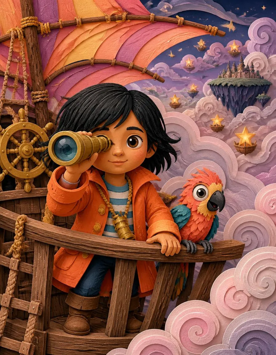 Pagina 3 di "Il Viaggio di Edoardo sul Galeone delle Nuvole"