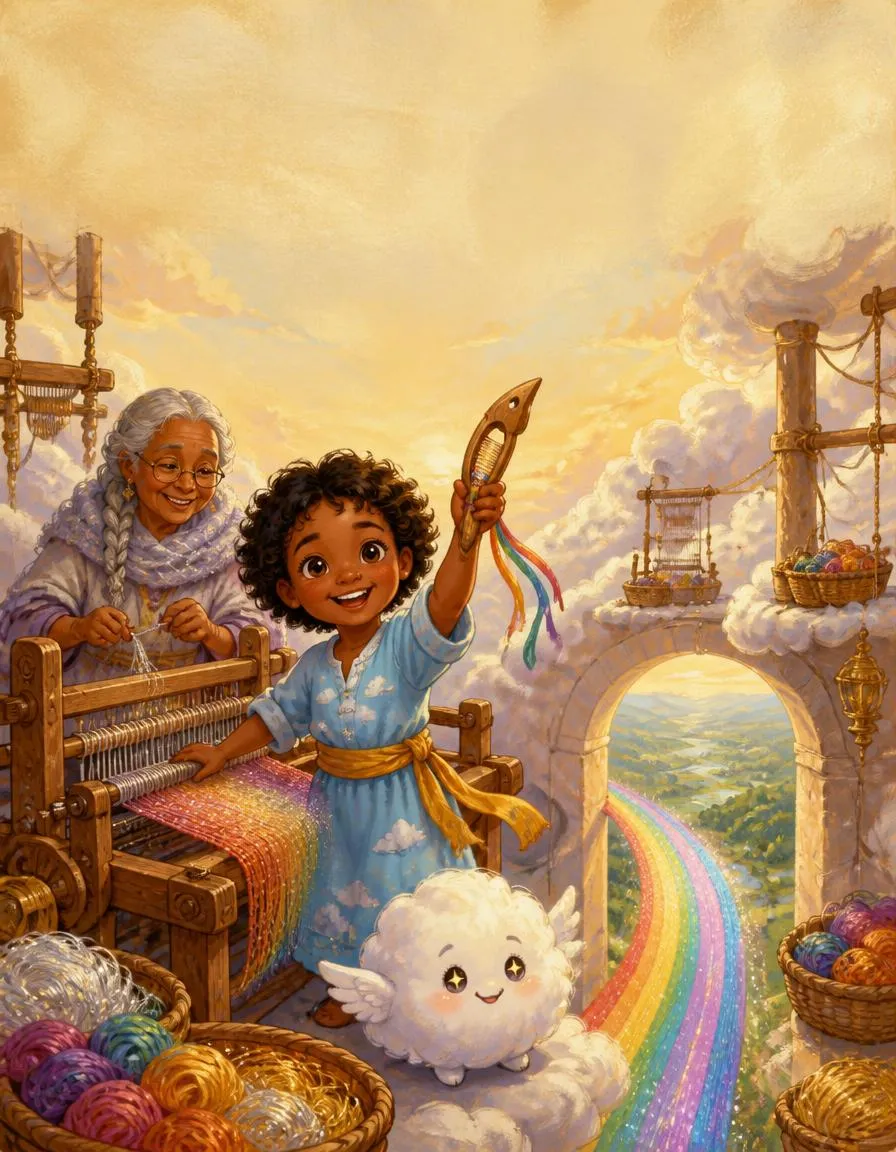 La portada de "Paula y el telar de Mira, la tejedora del arcoíris"