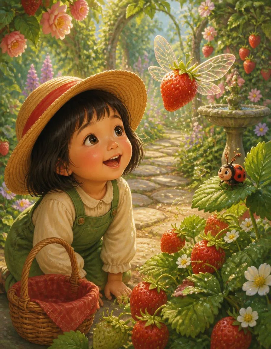 Página 1 de "Emma y el jardín de las fresas voladoras"