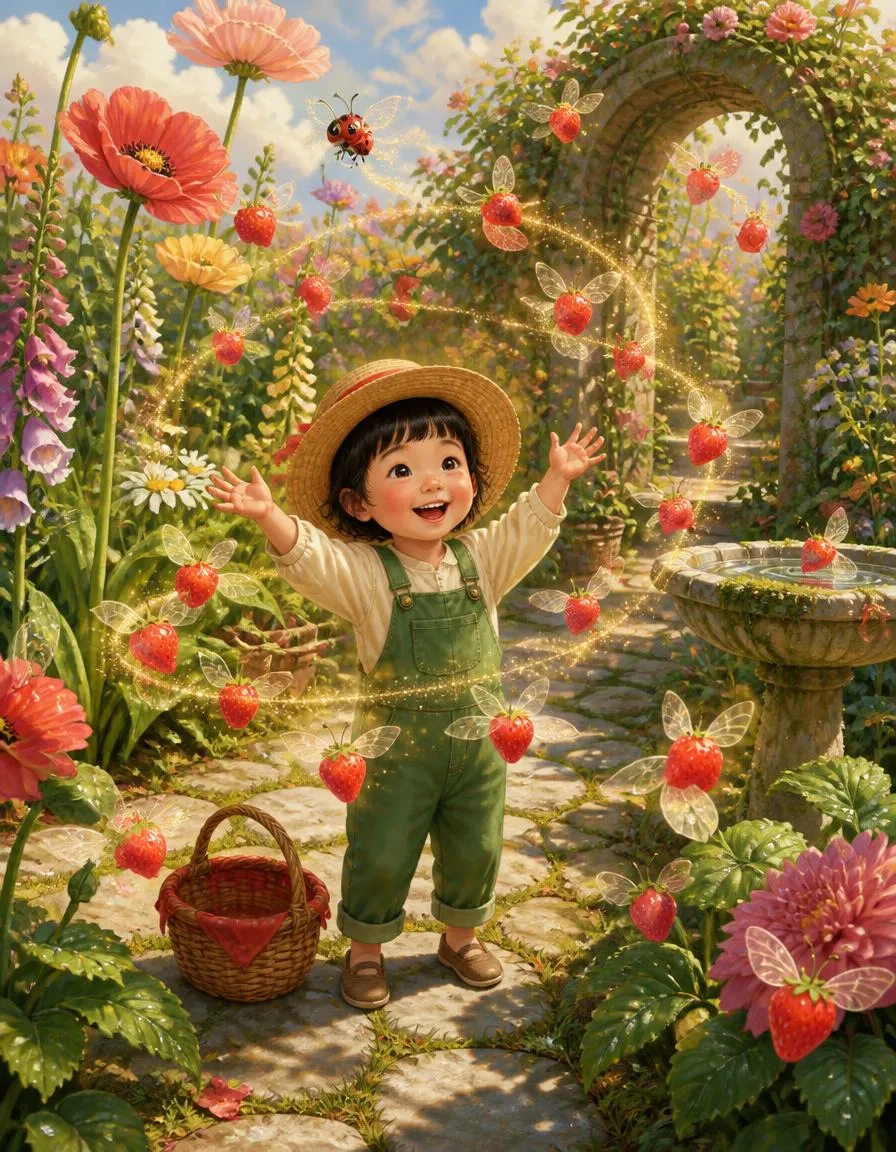 Página 2 de "Emma y el jardín de las fresas voladoras"