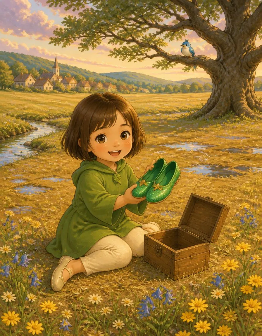 Page 1 of "Hana and the Dancing Slippers of Wildflower Meadow"