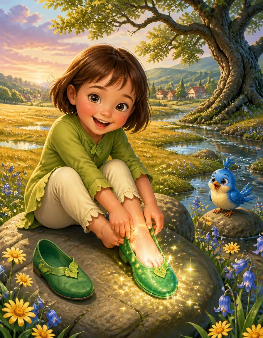 Page 2 of "Hana and the Dancing Slippers of Wildflower Meadow"