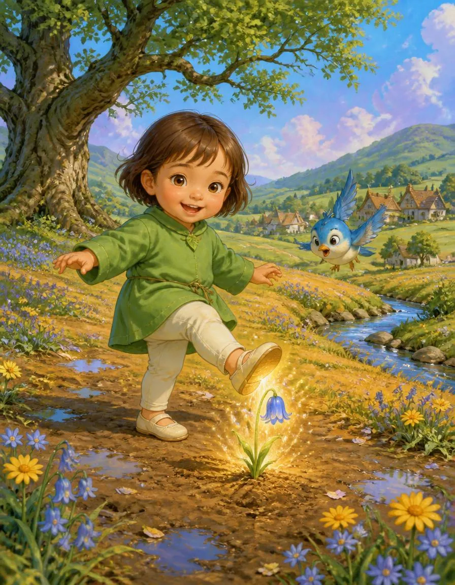 Page 3 of "Hana and the Dancing Slippers of Wildflower Meadow"