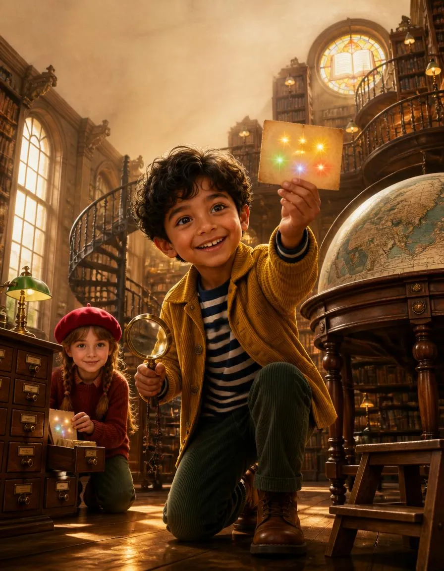 The cover of "Malik and the Whispering Cipher of the Library"