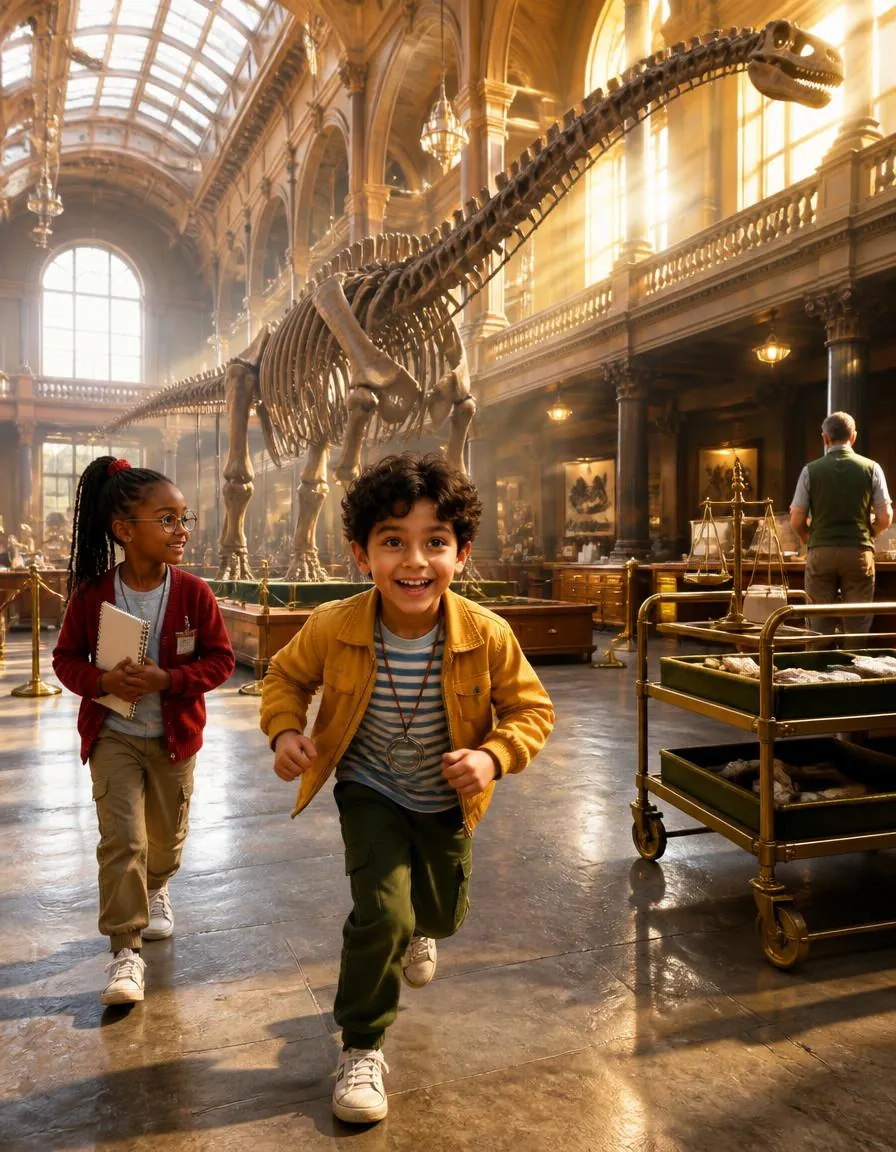 Page 1 of "Leo and the Museum Bone Heist"