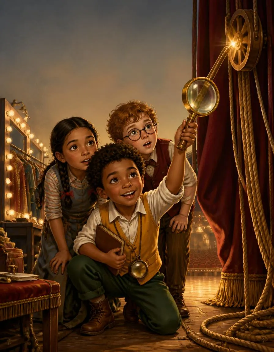 The cover of "Arjun and the Backstage Prop Sleuth"