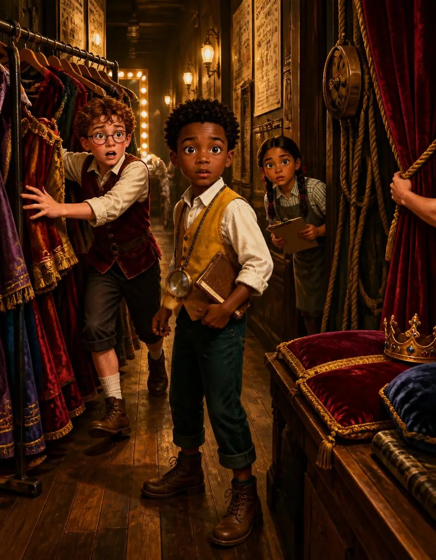 Page 1 of "Arjun and the Backstage Prop Sleuth"