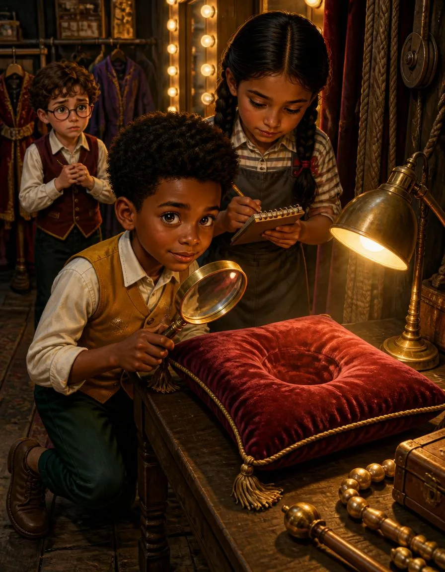 Page 2 of "Arjun and the Backstage Prop Sleuth"