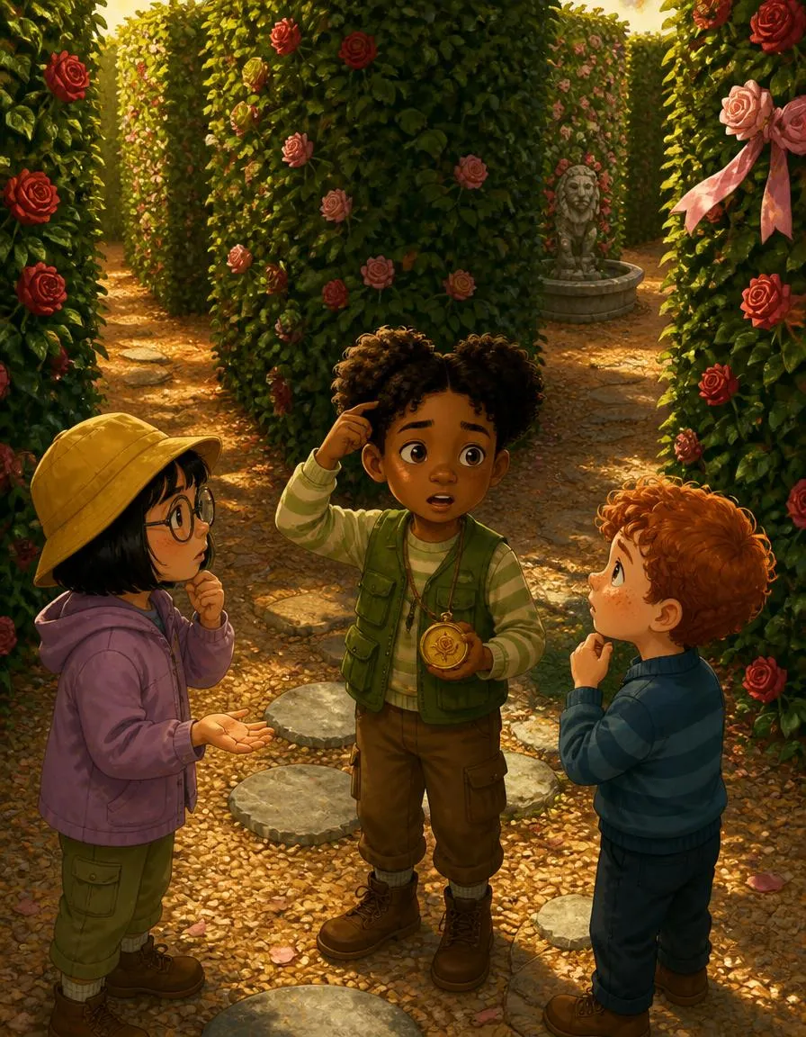 Page 2 of "Ravi and the Rose Maze Compass"