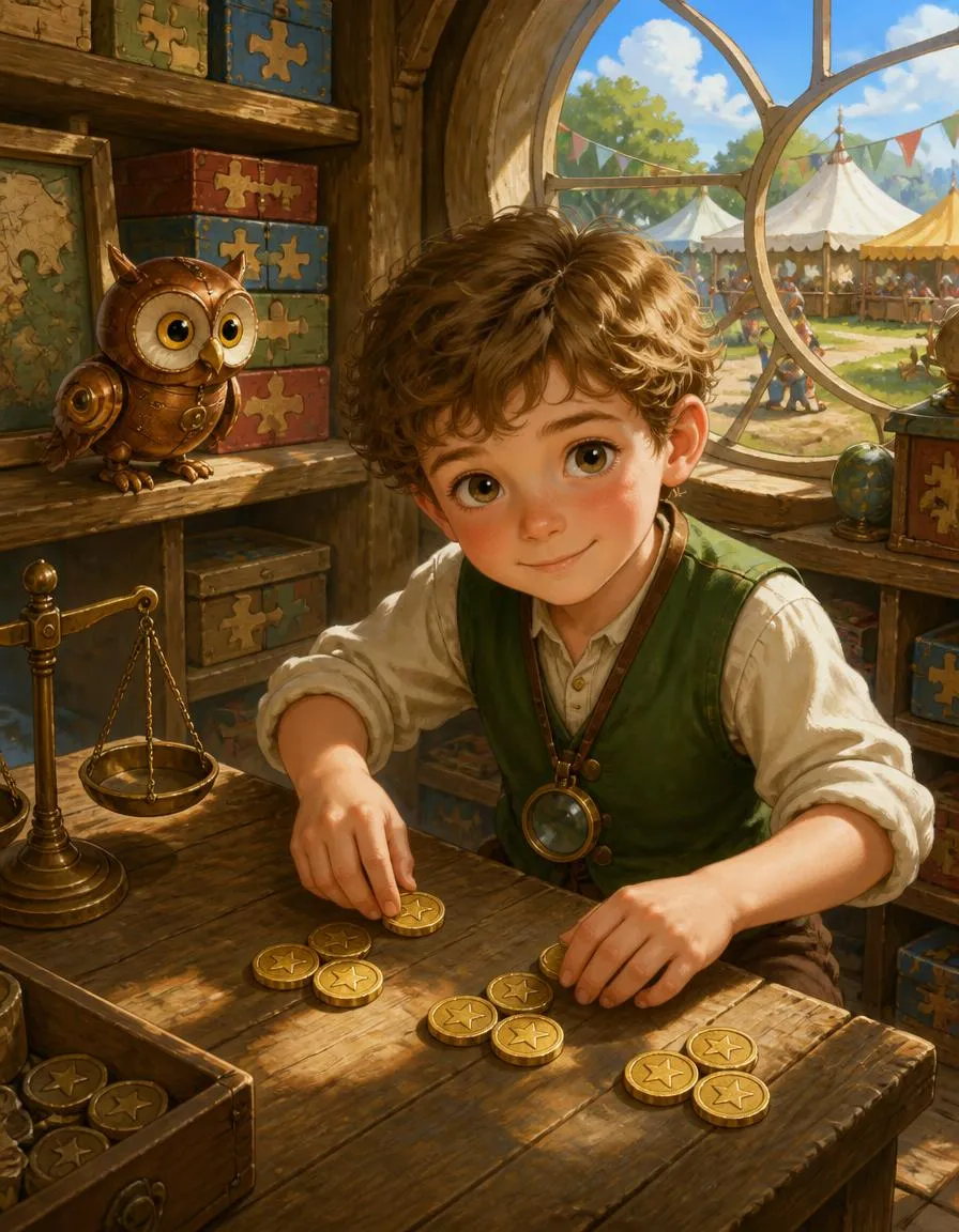 Page 2 of "Milo and the Counterfeit Toy Coin Balance"