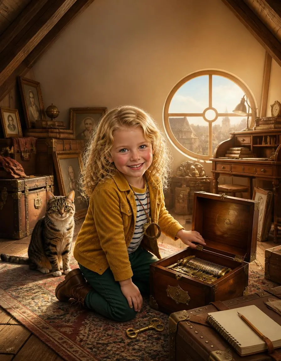 The cover of "Lily and the Musical Cipher of the Vintage Box"