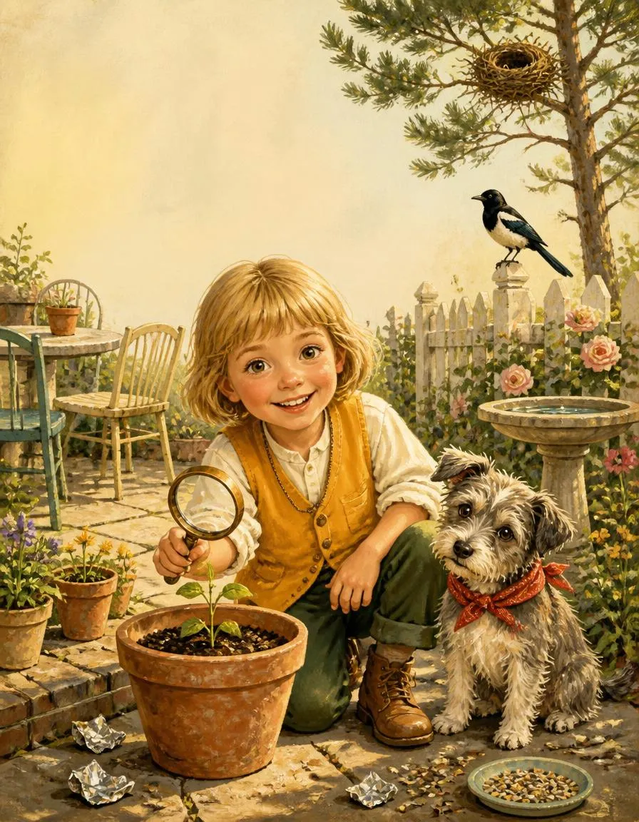 La copertina di «Ginevra e il mistero del giardino: il caso della spilla scintillante scomparsa»
