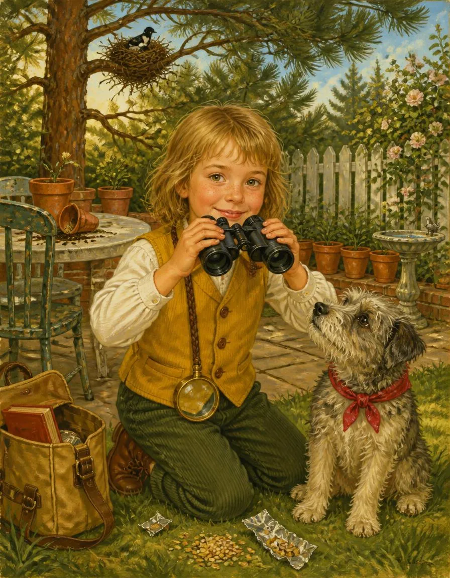 Pagina 3 di "Ginevra e il mistero del giardino: il caso della spilla scintillante scomparsa"