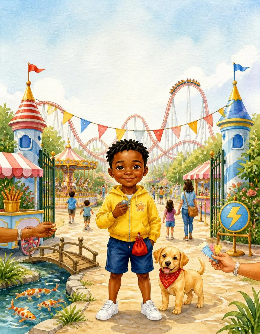 The cover of "Kofi and the Giant Rollercoaster"