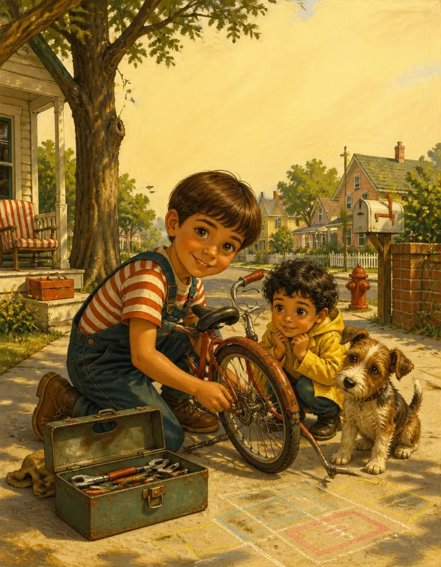 The cover of "Ben's Bicycle Repair Day"