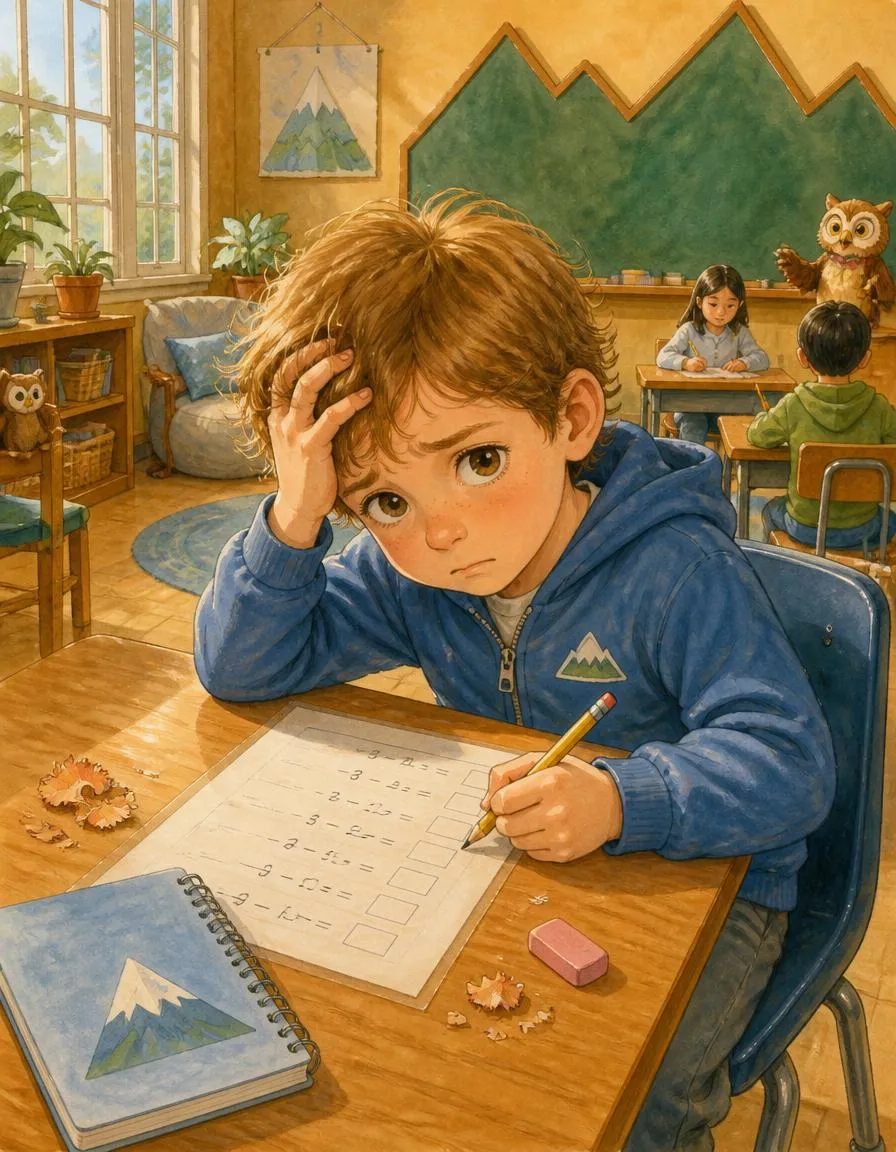 Page 1 of "Milo and the Mountain of Numbers"