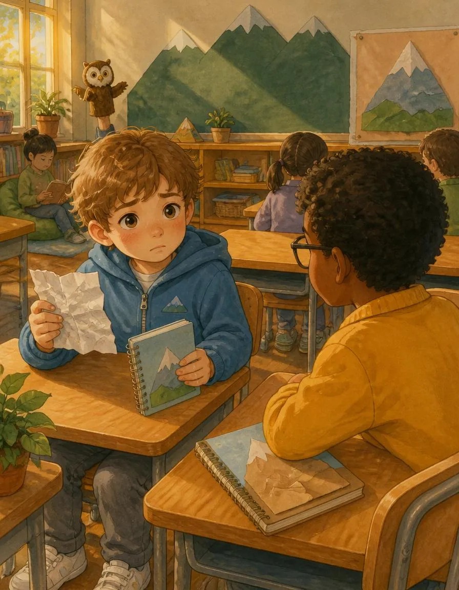 Page 2 of "Milo and the Mountain of Numbers"